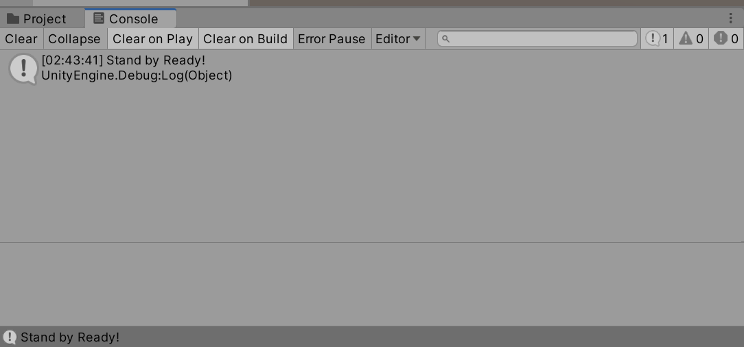 Console ビューにメッセージが出力された状態