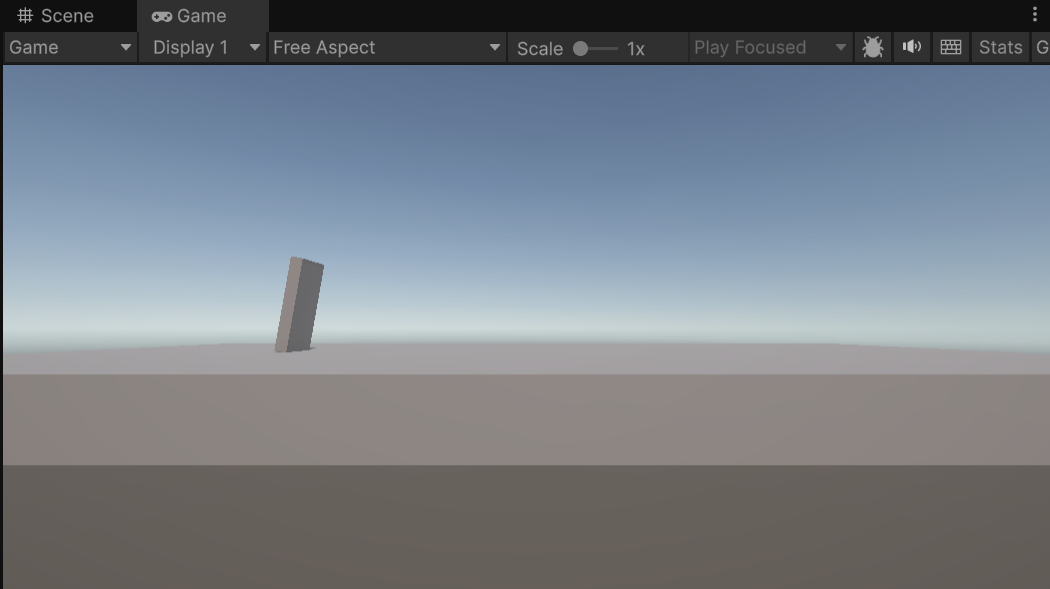 板が傾いた実行結果