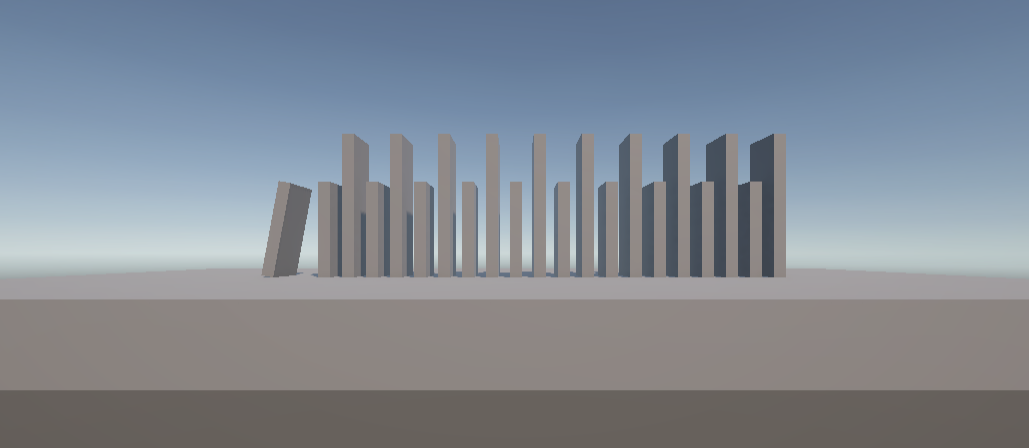 課題3 完成イメージ（高さが交互になるドミノ）