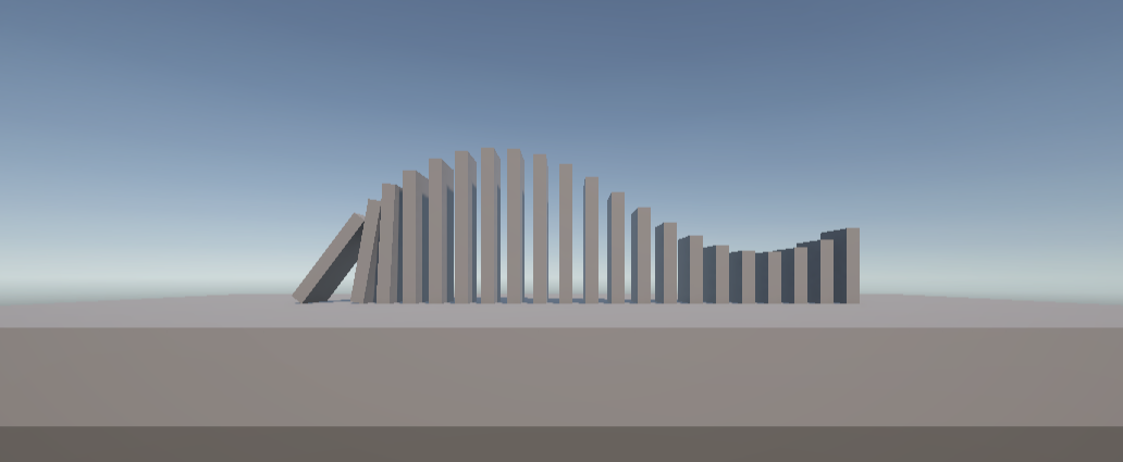 課題4 完成イメージ（波形になるドミノ）