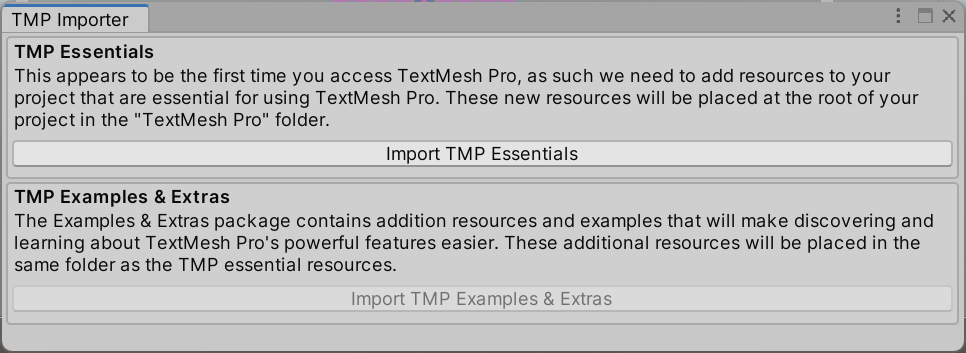 TMP Importer ダイアログ