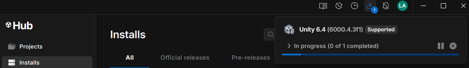 ダウンロード・インストール中